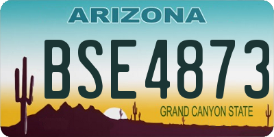 AZ license plate BSE4873