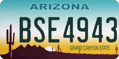 AZ license plate BSE4943