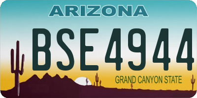 AZ license plate BSE4944