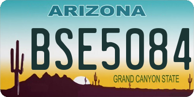 AZ license plate BSE5084