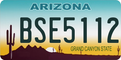 AZ license plate BSE5112