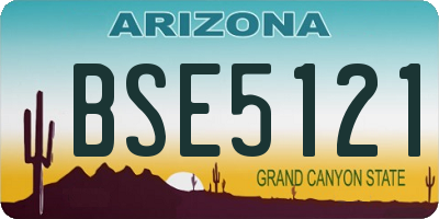 AZ license plate BSE5121