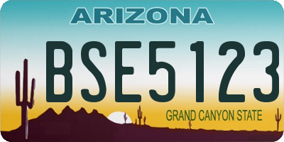 AZ license plate BSE5123