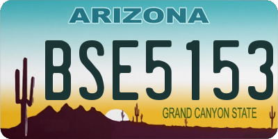 AZ license plate BSE5153