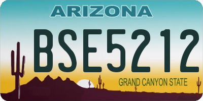 AZ license plate BSE5212