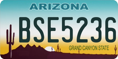 AZ license plate BSE5236