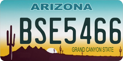 AZ license plate BSE5466