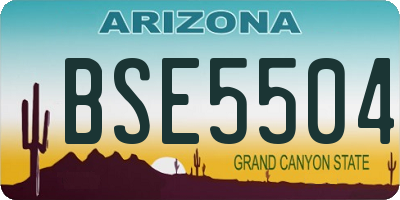 AZ license plate BSE5504