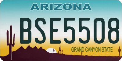 AZ license plate BSE5508