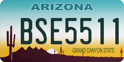 AZ license plate BSE5511