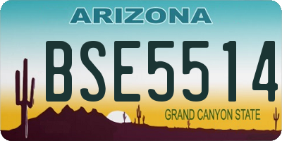 AZ license plate BSE5514