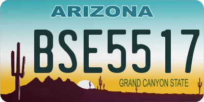 AZ license plate BSE5517