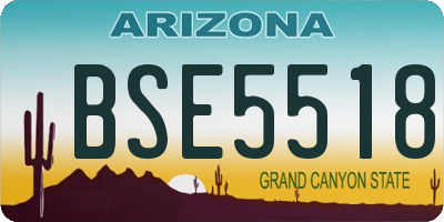 AZ license plate BSE5518