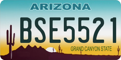 AZ license plate BSE5521