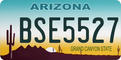 AZ license plate BSE5527