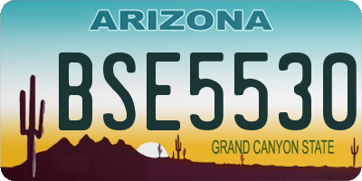 AZ license plate BSE5530