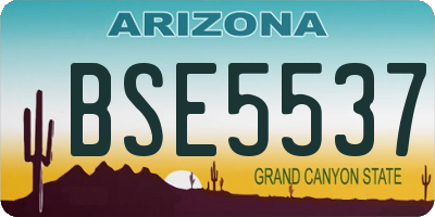 AZ license plate BSE5537