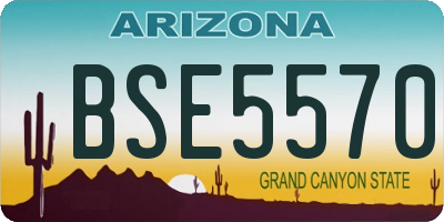 AZ license plate BSE5570