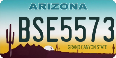 AZ license plate BSE5573