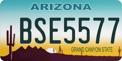 AZ license plate BSE5577