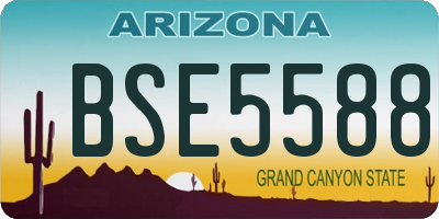 AZ license plate BSE5588