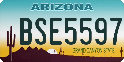 AZ license plate BSE5597