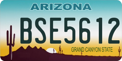 AZ license plate BSE5612