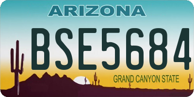 AZ license plate BSE5684