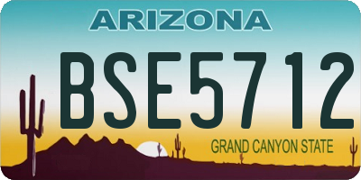 AZ license plate BSE5712