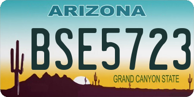 AZ license plate BSE5723