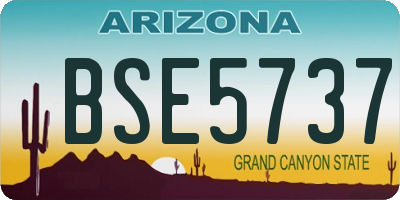 AZ license plate BSE5737