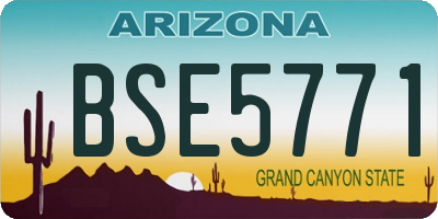 AZ license plate BSE5771