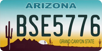 AZ license plate BSE5776