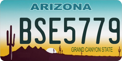 AZ license plate BSE5779