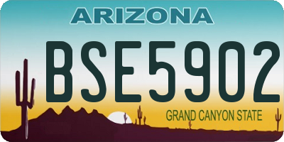 AZ license plate BSE5902