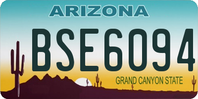 AZ license plate BSE6094
