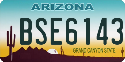 AZ license plate BSE6143