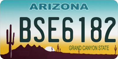 AZ license plate BSE6182