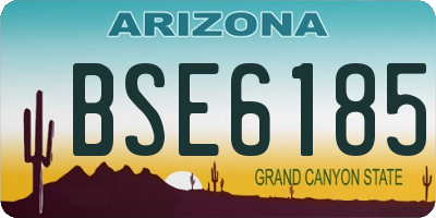 AZ license plate BSE6185