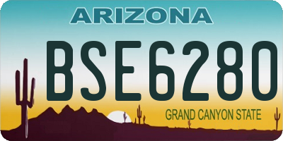 AZ license plate BSE6280