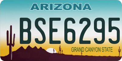 AZ license plate BSE6295