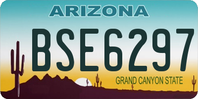 AZ license plate BSE6297