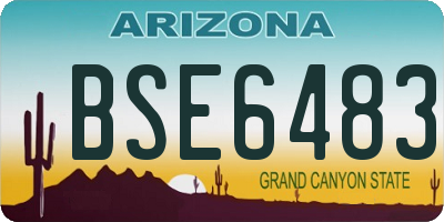 AZ license plate BSE6483