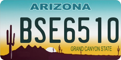 AZ license plate BSE6510