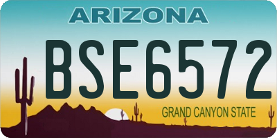 AZ license plate BSE6572