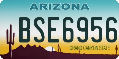 AZ license plate BSE6956