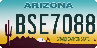 AZ license plate BSE7088