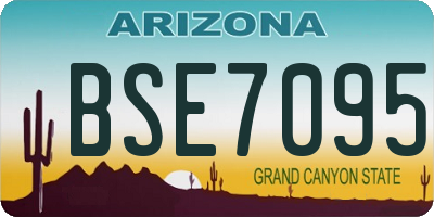 AZ license plate BSE7095