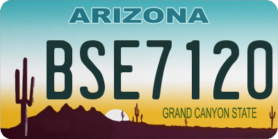 AZ license plate BSE7120