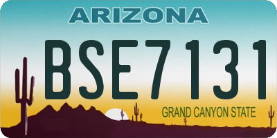 AZ license plate BSE7131